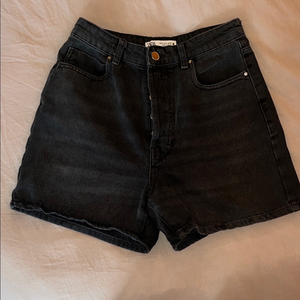 Zara High Rise Mom Shorts